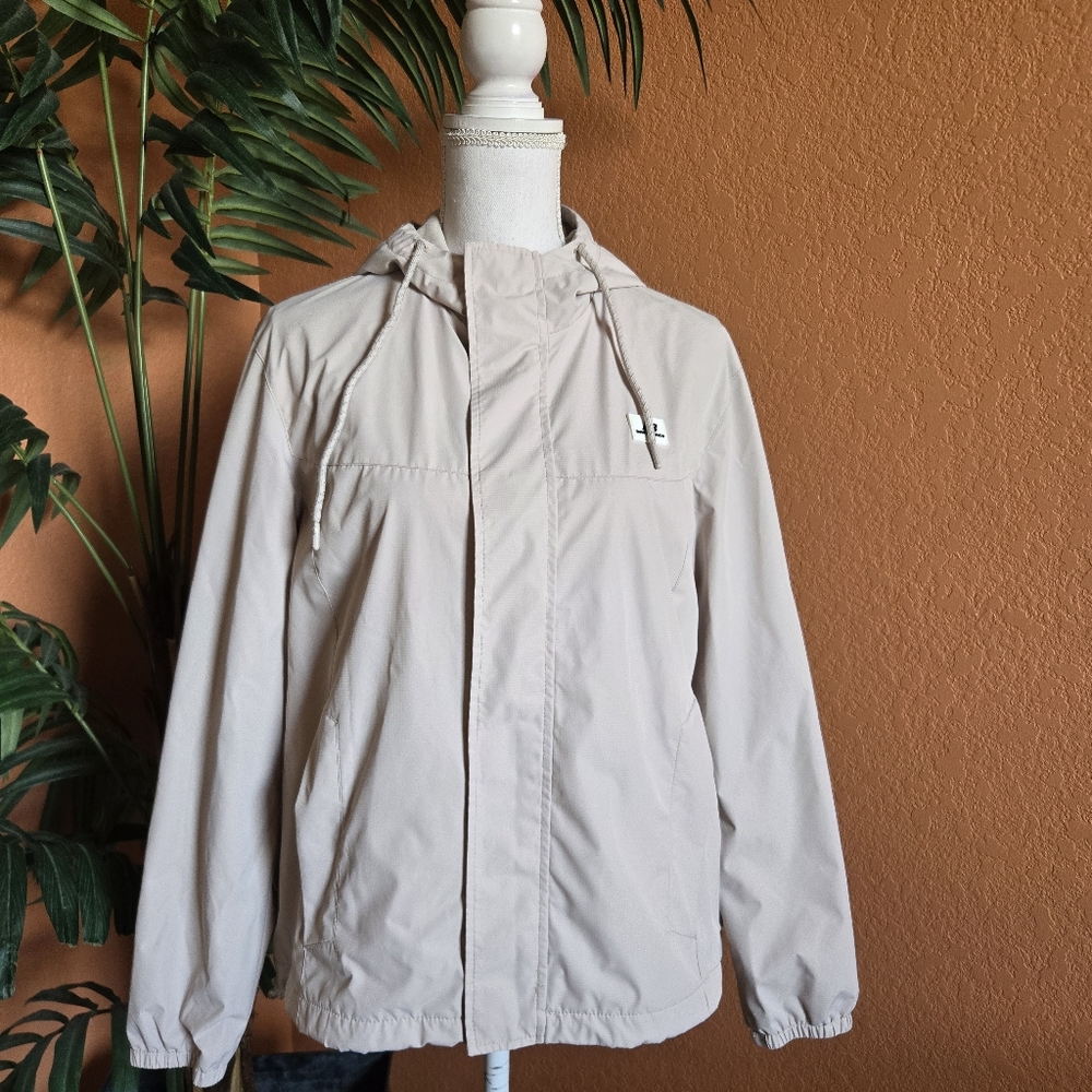 New Balance Beige Hooded Windbreaker Jacket